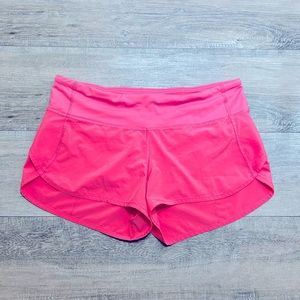Bright pink lululemon shorts. Size 6